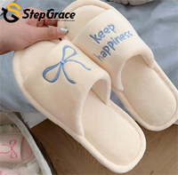 Groothandel Voorraad Vrouwen Slippers Hart Valentines Schoenen Indoor Bont Love Heart Pluche Antislip Slip Voor Thuis