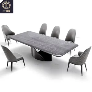 Moderne italienische Giorgio Kollektion Mirage Holz Marmor Esszimmer möbel 6-Sitzer Luxus Esstisch Set für 6 8 10