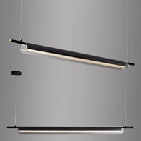 Nordique mode Design sens haut de gamme salon atmosphère fenêtre lampe moderne minimaliste Bar longue bande lustre Restaurant
