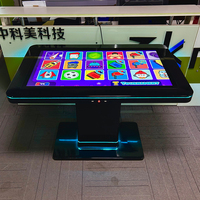 Table de jeu interactive capacitive multi-touch en forme de T de 43 pouces, personnalisable, étanche avec chargeur sans fil