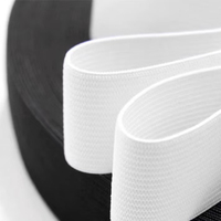 CQ en Stock Noir et Blanc Crochet Bande Élastique Spandex Ceinture pour Vêtements et Couture Logo Personnalisable Certifié Oeko-Tex