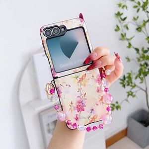เคสโทรศัพท์พับได้รูปดอกไม้ที่ละเอียดอ่อนสดใหม่พร้อมโซ่แขวนใช้ได้กับ <span class=keywords><strong>Samsung</strong></span> Z <span class=keywords><strong>flip</strong></span> VIVO Huawei Xiaomi Moto OPPO - Product Image 6