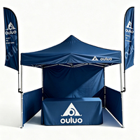 Tente de salon professionnelle pliable automatique 3x3m (10x10ft) avec structure carrée en aluminium et toile Oxford 420D, idéale pour l'intérieur