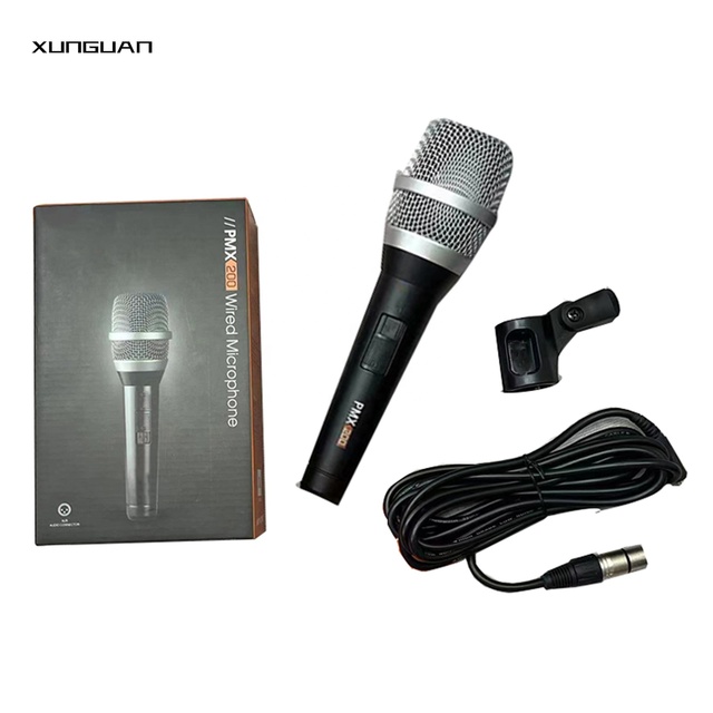 PMX200 Dynamic Microphone 5M Cable Handheld XLR for Studio Recording Conference Use for YouTube Gaming Professional Environments