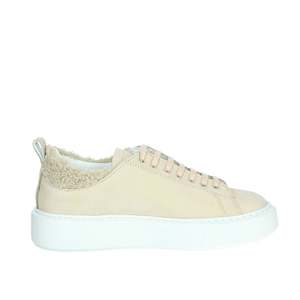 Donna Sneakers W391-SF-TN-BI Chaussures Chunky Beige Doublées de Fourrure Confortables à Porter - Product Image 4