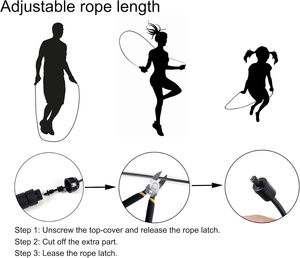 Corde à sauter personnalisée avec poids réglable, poignée professionnelle, câble haute vitesse, corde à sauter rapide - Product Image 5