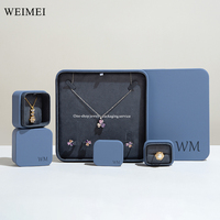 Boîte d'emballage pour bijoux WEIMEI en cuir PU de qualité avec logo personnalisé, pour collier et bracelet
