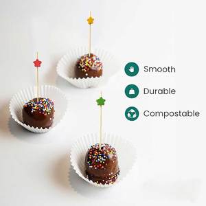 Stuzzicadenti Decorativi in Bambù Multicolore <span class=keywords><strong>per</strong></span> Cocktail, Frutta, Torte, Tapas, Antipasti, Canapè, Feste di <span class=keywords><strong>Compleanno</strong></span> - Product Image 1