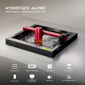 AtomStack A6 Pro Grabador Láser Óptico de 6W con Estructura Unibody, No Requiere Montaje, Placa Base Avanzada de 32 bits - Product Image 2