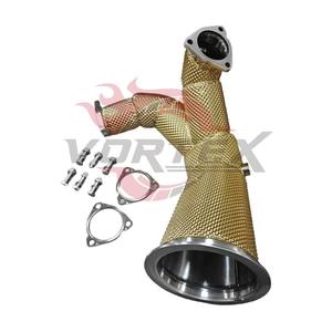 ท่อลง Vortex SS304 แบบไหลสูง สำหรับ Audi S4 S5 B9 B9.5 3.0T V6 พร้อมแผ่นกันความร้อนสีทองในตัว เพิ่มประสิทธิภาพการระบายไอเสีย - Product Image 5