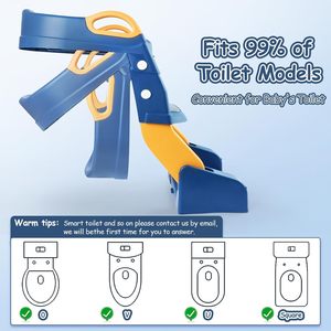 OEM bebé niños orinal entrenamiento asiento del inodoro cubierta escalera con taburete - Product Image 3
