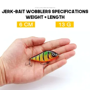 프로 모션 60mm 13g 슬라이더 일시 중단 jerkbait 루어 jerk 미끼 wobbler 낚시 미끼 하드 미끼