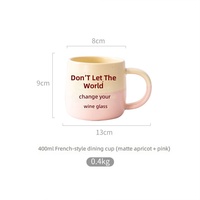 Ensemble cadeau tasse et assiette à dessert en céramique rose style américain romantique pour le thé de l'après-midi, idéal pour café/restaurant, compatible micro-ondes