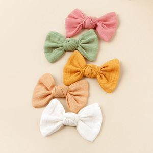 Vendita calda graziose bambine fiocchi forcine per capelli per bambini Candy Color barretta stampa floreale spilla accessori - Product Image 5