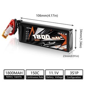 Аккумулятор LiPo LEIDA LD03 6S1800A Pure Cobalt 6S 150C 1800мАч 22.2В-25.2В с сертификатом CE для новых энергетических малогабаритных FPV дронов - Product Image 2