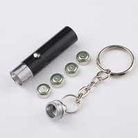 Détecteur de billets UV, mini lampe torche LED alimentée par batterie 0,5W, porte-clés, lampe torche portable en alliage d'aluminium, anti-UV