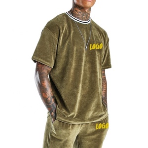 ชุดกางเกงขาสั้นผ้ากำมะหยี่สำหรับผู้ชายชุดกางเกงขาสั้นเสื้อคู่กำมะหยี่ชุดวิ่งกางเกงขาสั้นชุดแฝด - Product Image 3