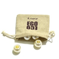 Sac à cordon en coton et lin écologique promotionnel pour petits bijoux avec logo personnalisé