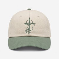 Casquette de baseball vintage à 6 panneaux avec logo personnalisé, broderie plate en sergé de coton, style streetwear, casquette de papa