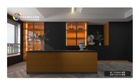Panneau mural décoratif en bois naturel massif EB à faisceau d'électrons Panneau UV pour murs intérieurs Panneau de fibres MDF pour meubles Hdf