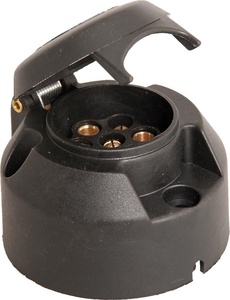 Oem <span class=keywords><strong>7</strong></span> Pin <span class=keywords><strong>Trailer</strong></span> ổ cắm kết nối 12V không thấm nước cho xe tải, rvs, xe ô tô, thuyền, Rơ moóc phong cách Châu Âu - Product Image 3