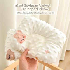 Oreiller bébé <span class=keywords><strong>en</strong></span> mousse à mémoire de forme souple pour nouveau-né, coussin ergonomique de soutien de la tête pour nourrisson, oreiller respirant pour le cou pour bébés de 0 à 6 mois - Product Image 2