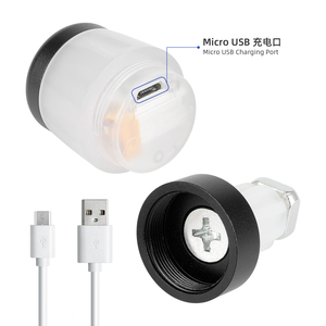 Ulip LED Signal <b>Light</b> Electric Scoot Handlebar End <b>Plugs</b> Turn <b>Lights</b> 2 PCS Black White with USB Cable Side warning Lamp - Product Image 3