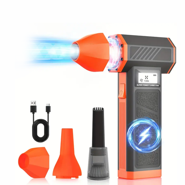 DIY Mini for Fan 130000RPM High-Speed Cordless Battery-Powered Electric Blower Multifunctional Blowing Dust Dryer Fast