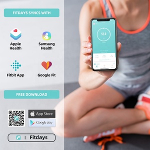 Báscula Digital de Baño de Vidrio Templado, Capacidad de 180 kg, Funciona con Batería, Pantalla LED con Medición de Grasa Corporal y Composición Corporal - Product Image 5