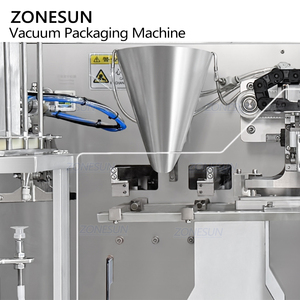 เครื่องบรรจุภัณฑ์อาหารแบบอัตโนมัติ ZONESUN ZS-AFS210V สำหรับบรรจุเม็ดแบบซองสำเร็จรูป พร้อมระบบป้อนวัตถุดิบและซีลสูญญากาศ - Product Image 3