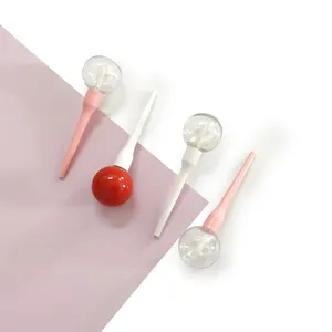 CY308 In Voorraad 5Ml 10Ml Transparante Flessen Lolly Lipgloss Fles Lipgloss Tubes Lippenbalsem Container Met Roze en Wit