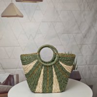 Sac à main en papier tissé à la main en fil de soie doré vintage pour femmes, grande capacité, couleur contrastée, motif géométrique, pour les fêtes