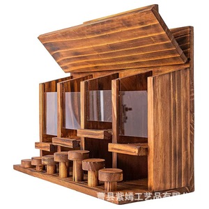 Wooden Outdoor <b>Squirrel</b> <b>Feeder</b> Brown Compartmentalized Pan <b>Feeder</b> For Tree Mounting Animal <b>Feeders</b> - Product Image 4