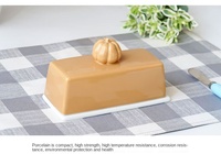Beurrier en céramique avec couvercle boîte à beurre rectangulaire en céramique ensemble