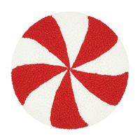 Coussin décoratif rond en peluche douce en forme de bonbon, idéal pour canapé, lit, chambre d'enfant, crèche, cadeau - Vente en gros directe usine