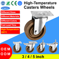 Rueda Giratoria Resistente a Altas Temperaturas con Rodamiento de Bolas, Rueda Giratoria de Alta Temperatura para Horno de Panadería CMCL