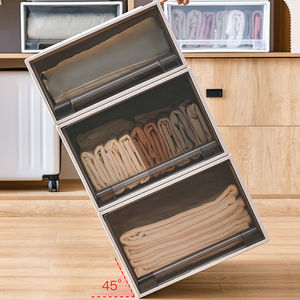 <b>Plastic</b> Drawer Storage <b>Box</b> Rectangle <b>Large</b> Size Clothes Quilts Underwear Organizer Easy To Clean Standing Type - Product Image 2