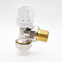 DN15-DN25 pression 1.6Mpa WK-180C lotus d'angle d'eau en laiton soupape de commande de radiateur PPR pour le chauffage par le sol cvc 3/4 pouces blanc