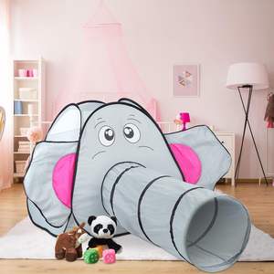 <b>Children</b> <b>Tent</b> Indoor & Outdoor, Crawling <b>Tent</b> Elephant Pop Up Play <b>Tent</b> Elephant with Play Tunnel - Product Image 6