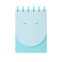 Cuaderno A5 Minimalista con Estampado de Tulipanes, Cubierta de Cartulina Blanca de Dos Capas, Encuadernación con Discos, Hojas Sueltas, 60 Hojas, Regalo