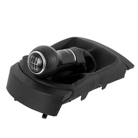 RDPXF Noir 5/6 Vitesses Pommeau de Levier de Vitesse Ergonomique Universel pour Seat Ibiza 2002-2008 avec Soufflet en Plastique