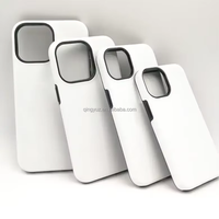 Coque de Téléphone Rigide Vierge 2-en-1 en Sublimation 3D avec Revêtement TPU PC pour Samsung Galaxy S24 S23 Ultra Plus, Protection Caméra