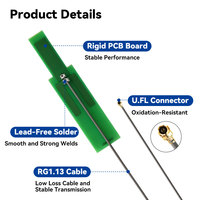 Antenne WiFi omnidirectionnelle interne à gain élevé 2,4 GHz avec connecteur MHF1 pour module sans fil IoT, câble de 145 mm