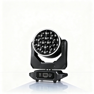 Faro LED a Testa Mobile 500W 19x20W 4IN1 con Rotazione Infinita a Specchio, Funzione RDM, Anti Liquido E, Carta Colorata per Palcoscenico - Product Image 1