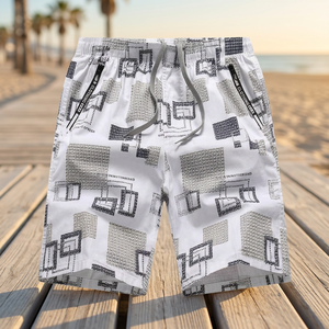 Mens 100% Cotton Elastic Waist Mid Solid Woven Hot Shorts 180g Comfortable Breathable Casual - Product Image 2