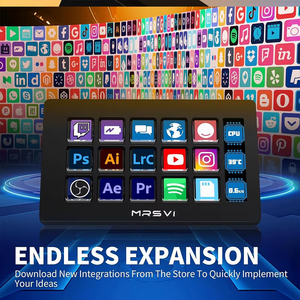 Teclado Visual <span class=keywords><strong>Stream</strong></span> <span class=keywords><strong>Deck</strong></span> con Botones LCD de 15 Teclas, Controlador para Creación de Contenido en Vivo con Botones Personalizables para <span class=keywords><strong>Windows</strong></span>/macOS/Android/iOS, Regalo - Product Image 6