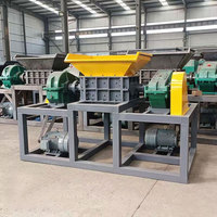 Mini broyeur multifonctionnel à double arbre pour pneus, carton, plastique et caoutchouc