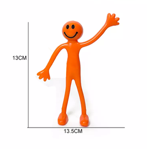 Ensemble de jouets en PVC pliable personnalisé promotionnel Man Fidget avec design souriant pour une utilisation unisexe - Product Image 3