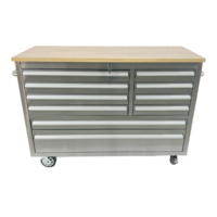 Nouveau produit Banc de travail d'atelier durable de 48 pouces Chariot à 10 tiroirs Armoires de rangement d'outils