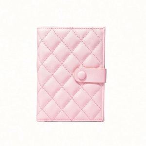 Carnet A3 personnalisé à feuilles mobiles, mignon et kawaii, avec reliure en cuir PU, couverture en PP, bloc-notes, agenda à 6 anneaux, rose, en cuir matelassé, pour budget - Product Image 1